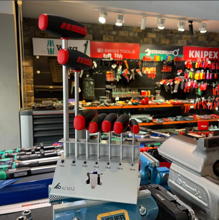 Bộ 7 Thanh T hoa thị  Holex Tx10-Tx50 kèm giá đỡ 625241 7 Bộ 7 Thanh T hoa thị  Holex Tx10-Tx50 kèm giá đỡ 625241 7